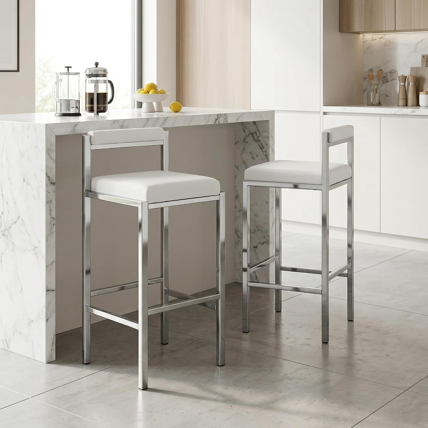 Home Bar And Counter - Juego de 2 taburetes de bar,