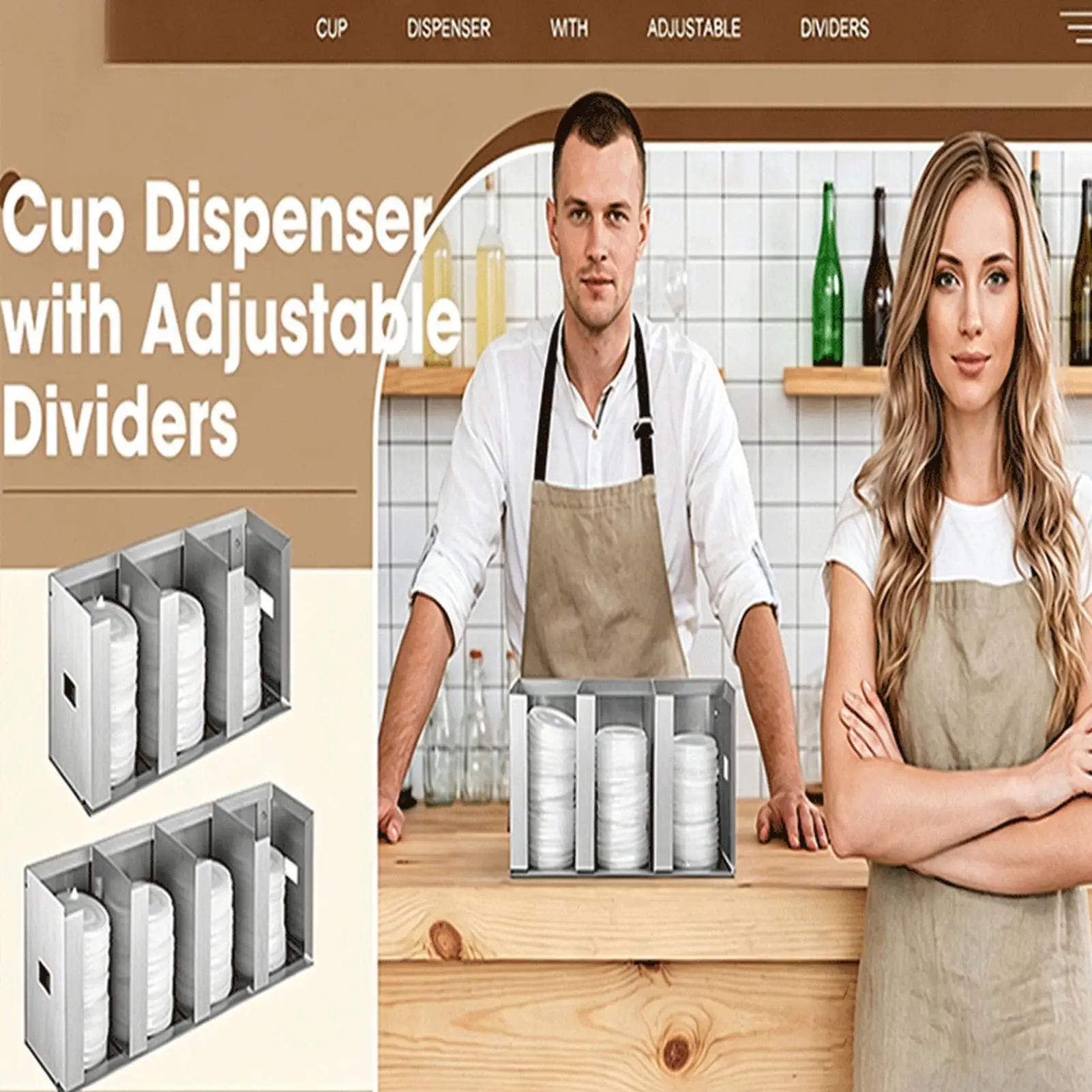 Organizador de tazas y tapas c - Home Bar And Coffee reseña y precio