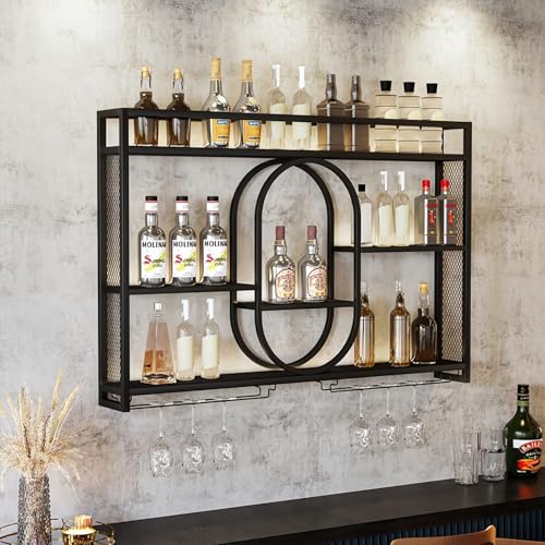 Estante de vino de metal de 39 - Home Bar Shelves reseña y precio