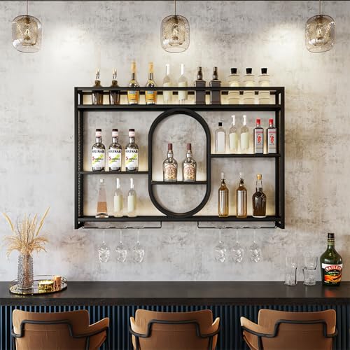Estante de vino de metal de 39 - Home Bar Shelves reseña y precio