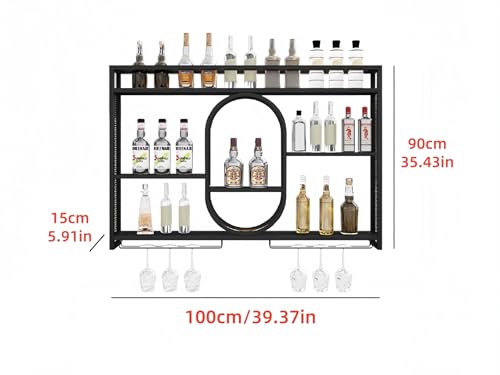 Estante de vino de metal de 39 - Home Bar Shelves reseña y precio